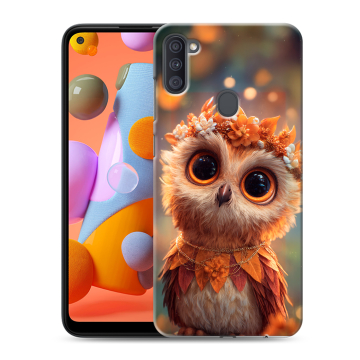 Силиконовый чехол на Samsung Galaxy A11 с принтом Милая сова Силиконовый чехол на Samsung Galaxy A11 с принтом Милая сова