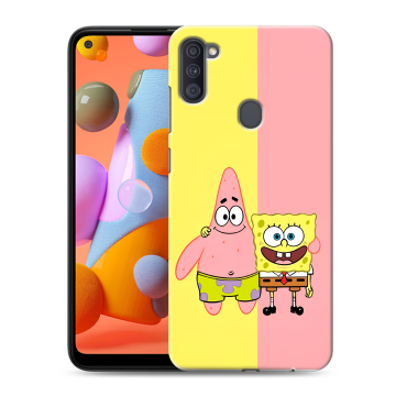 Силиконовый чехол на Samsung Galaxy A11 с принтом Спанч боб Спанчбоб Силиконовый чехол на Samsung Galaxy A11 с принтом Спанч боб Спанчбоб