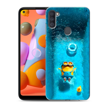 Силиконовый чехол на Samsung Galaxy A11 с принтом Миньоны Силиконовый чехол на Samsung Galaxy A11 с принтом Миньоны