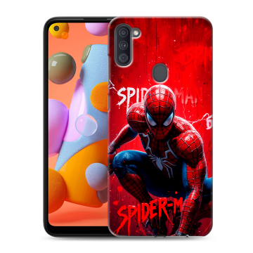 Силиконовый чехол на Samsung Galaxy A11 с принтом Spiderman Человек паук Силиконовый чехол на Samsung Galaxy A11 с принтом Spiderman Человек паук