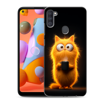 Силиконовый чехол на Samsung Galaxy A11 с принтом Смешной кот