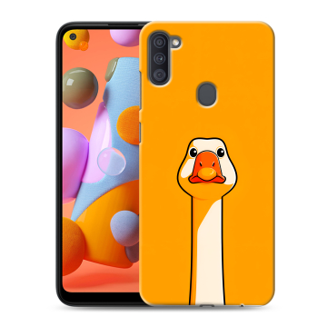 Силиконовый чехол на Samsung Galaxy A11 с принтом Смешная утка Силиконовый чехол на Samsung Galaxy A11 с принтом Смешная утка