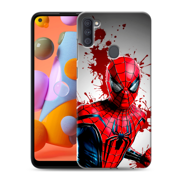Силиконовый чехол на Samsung Galaxy A11 с принтом Spiderman Человек паук