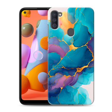 Силиконовый чехол на Samsung Galaxy A11 с принтом Мрамор блестки Силиконовый чехол на Samsung Galaxy A11 с принтом Мрамор блестки