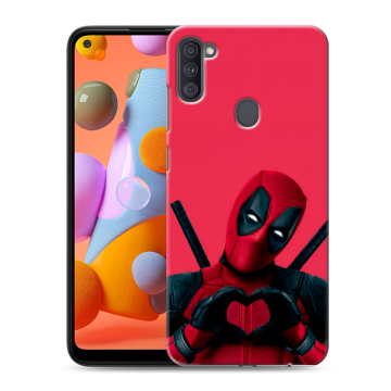 Силиконовый чехол на Samsung Galaxy A11 с принтом Дедпул Deadpool
