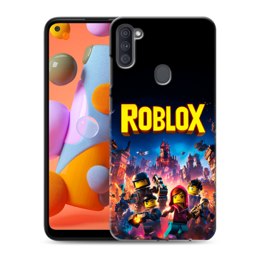 Силиконовый чехол на Samsung Galaxy A11 с принтом Roblox Роблокс