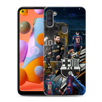 Силиконовый чехол на Samsung Galaxy A11 с принтом Messi Barcelona