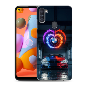 Силиконовый чехол на Samsung Galaxy A11 с принтом BMW БМВ