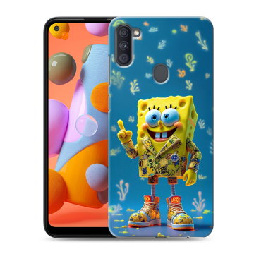 Силиконовый чехол на Samsung Galaxy A11 с принтом Спанч боб Спанчбоб
