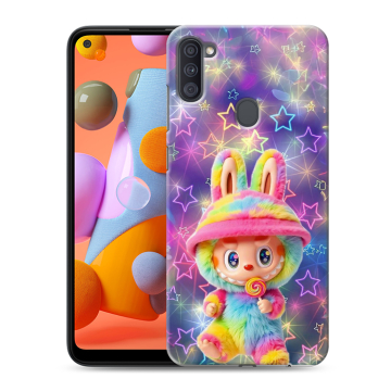 Силиконовый чехол на Samsung Galaxy A11 с принтом Labubu Лабубу