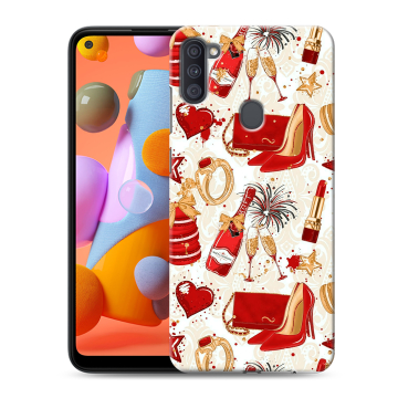 Силиконовый чехол на Samsung Galaxy A11 с принтом Новый год Силиконовый чехол на Samsung Galaxy A11 с принтом Новый год