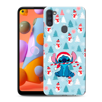 Силиконовый чехол на Samsung Galaxy A11 с принтом Стич Новый год Силиконовый чехол на Samsung Galaxy A11 с принтом Стич Новый год