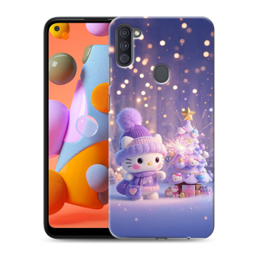 Силиконовый чехол на Samsung Galaxy A11 с принтом Новый год Силиконовый чехол на Samsung Galaxy A11 с принтом Новый год