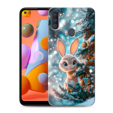 Силиконовый чехол на Samsung Galaxy A11 с принтом Новый год Силиконовый чехол на Samsung Galaxy A11 с принтом Новый год