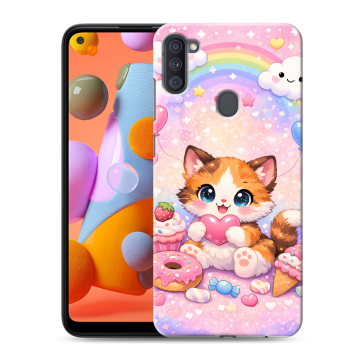 Силиконовый чехол на Samsung Galaxy A11 с принтом для девочек Силиконовый чехол на Samsung Galaxy A11 с принтом для девочек