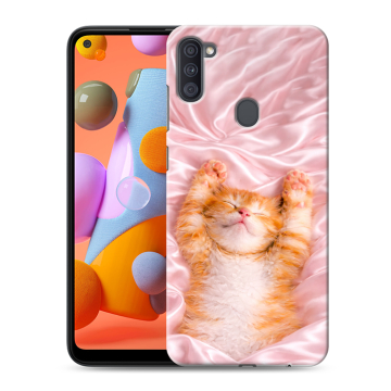 Силиконовый чехол на Samsung Galaxy A11 с принтом женский