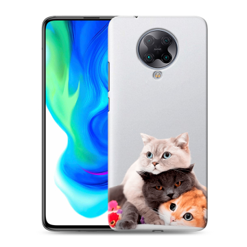 Силиконовый чехол на Xiaomi Poco F2 Pro с принтом Кошки