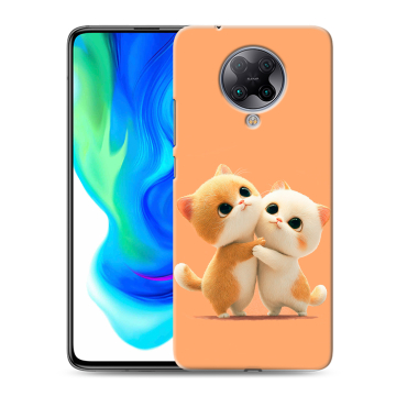 Силиконовый чехол на Xiaomi Poco F2 Pro с принтом Милые котики Силиконовый чехол на Xiaomi Poco F2 Pro с принтом Милые котики