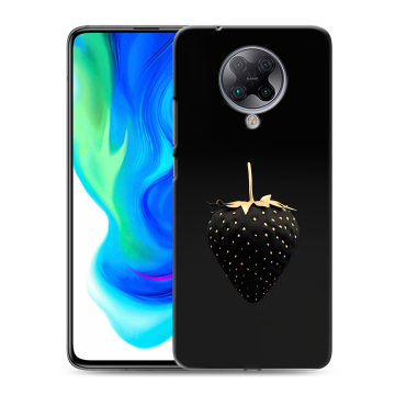 Силиконовый чехол на Xiaomi Poco F2 Pro с принтом Черная клубника Силиконовый чехол на Xiaomi Poco F2 Pro с принтом Черная клубника