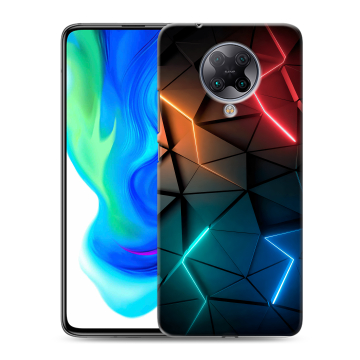 Силиконовый чехол на Xiaomi Poco F2 Pro с принтом Абстракция неон