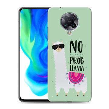 Силиконовый чехол на Xiaomi Poco F2 Pro с принтом Лама