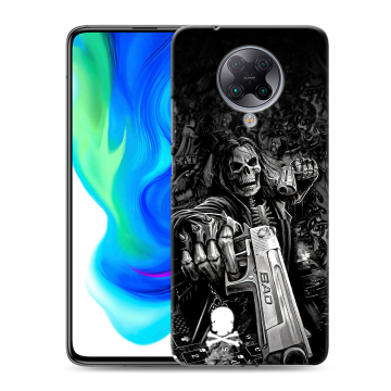 Силиконовый чехол на Xiaomi Poco F2 Pro с принтом Скелет