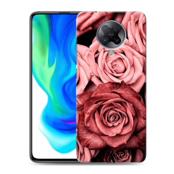 Силиконовый чехол на Xiaomi Poco F2 Pro с принтом Цветы розы