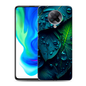 Силиконовый чехол на Xiaomi Poco F2 Pro с принтом Листья