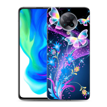 Силиконовый чехол на Xiaomi Poco F2 Pro с принтом Бабочки Силиконовый чехол на Xiaomi Poco F2 Pro с принтом Бабочки