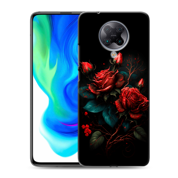 Силиконовый чехол на Xiaomi Poco F2 Pro с принтом Розы красные Силиконовый чехол на Xiaomi Poco F2 Pro с принтом Розы красные