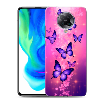 Силиконовый чехол на Xiaomi Poco F2 Pro с принтом Бабочки Силиконовый чехол на Xiaomi Poco F2 Pro с принтом Бабочки