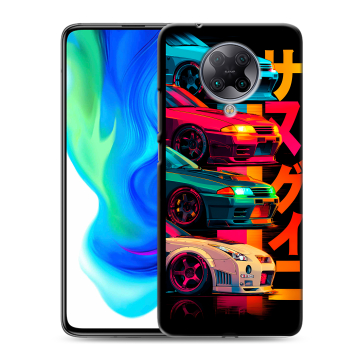 Силиконовый чехол на Xiaomi Poco F2 Pro с принтом Гоночные машины Силиконовый чехол на Xiaomi Poco F2 Pro с принтом Гоночные машины