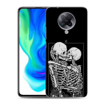 Силиконовый чехол на Xiaomi Poco F2 Pro с принтом Поцелуй скелетов Силиконовый чехол на Xiaomi Poco F2 Pro с принтом Поцелуй скелетов