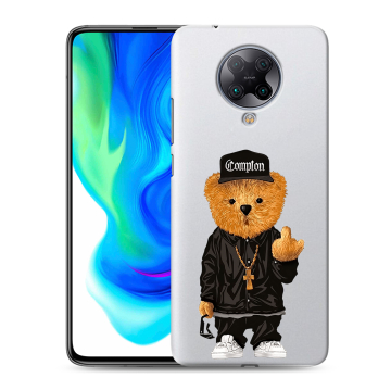 Силиконовый чехол на Xiaomi Poco F2 Pro с принтом Плюшевый медведь Силиконовый чехол на Xiaomi Poco F2 Pro с принтом Плюшевый медведь