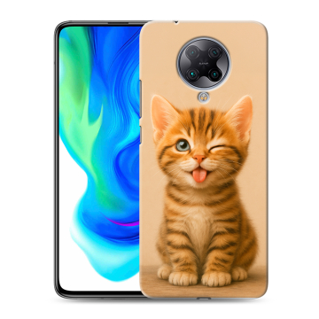 Силиконовый чехол на Xiaomi Poco F2 Pro с принтом котенок Силиконовый чехол на Xiaomi Poco F2 Pro с принтом котенок