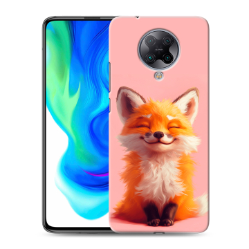 Силиконовый чехол на Xiaomi Poco F2 Pro с принтом милая лиса Силиконовый чехол на Xiaomi Poco F2 Pro с принтом милая лиса