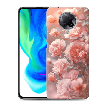 Силиконовый чехол на Xiaomi Poco F2 Pro с принтом Розовые розы Силиконовый чехол на Xiaomi Poco F2 Pro с принтом Розовые розы