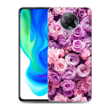 Силиконовый чехол на Xiaomi Poco F2 Pro с принтом лавандовые розы