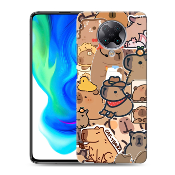 Силиконовый чехол на Xiaomi Poco F2 Pro с принтом капибара