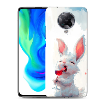 Силиконовый чехол на Xiaomi Poco F2 Pro с принтом кролик зайчик Силиконовый чехол на Xiaomi Poco F2 Pro с принтом кролик зайчик