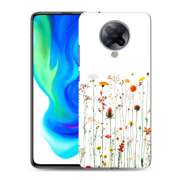 Силиконовый чехол на Xiaomi Poco F2 Pro с принтом цветы Силиконовый чехол на Xiaomi Poco F2 Pro с принтом цветы