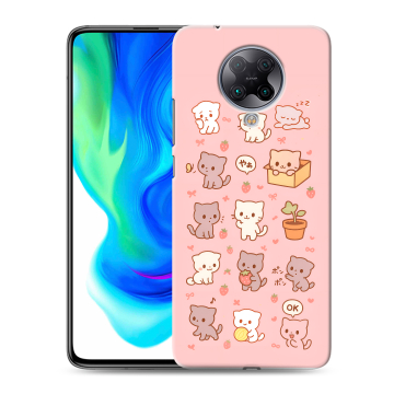 Силиконовый чехол на Xiaomi Poco F2 Pro с принтом Hello Kitty Хелоу Кити