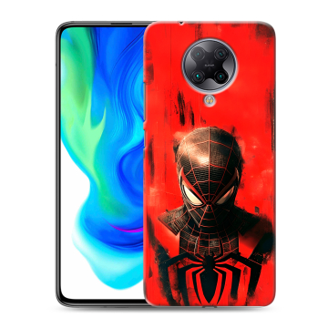 Силиконовый чехол на Xiaomi Poco F2 Pro с принтом человек паук spiderman Силиконовый чехол на Xiaomi Poco F2 Pro с принтом человек паук spiderman