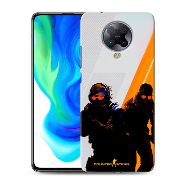 Силиконовый чехол на Xiaomi Poco F2 Pro с принтом Контер страйк Counter strike