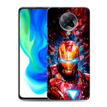 Силиконовый чехол на Xiaomi Poco F2 Pro с принтом Железный человек Ironman Силиконовый чехол на Xiaomi Poco F2 Pro с принтом Железный человек Ironman