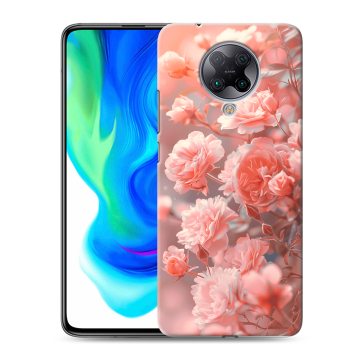 Силиконовый чехол на Xiaomi Poco F2 Pro с принтом Розы цветы Силиконовый чехол на Xiaomi Poco F2 Pro с принтом Розы цветы