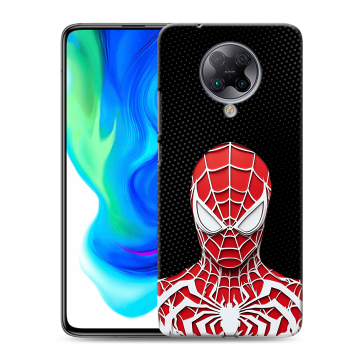 Силиконовый чехол на Xiaomi Poco F2 Pro с принтом человек паук spiderman