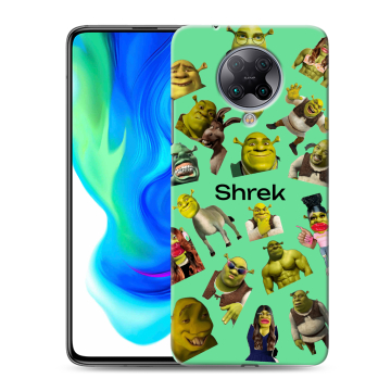 Силиконовый чехол на Xiaomi Poco F2 Pro с принтом Шрек Shrek