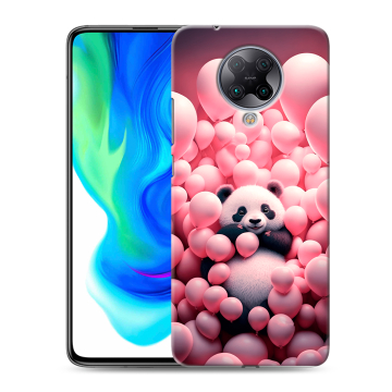 Силиконовый чехол на Xiaomi Poco F2 Pro с принтом Панда