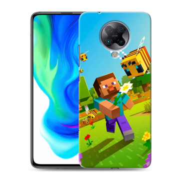 Силиконовый чехол на Xiaomi Poco F2 Pro с принтом Майнкрафт Minecraft Силиконовый чехол на Xiaomi Poco F2 Pro с принтом Майнкрафт Minecraft
